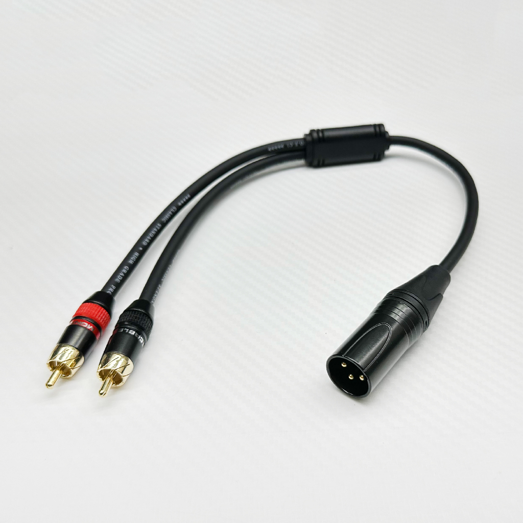 專業用 XLR RCA 訊號線 一分二 XLR 雙RCA 雙梅花頭 Y型線 卡農AV