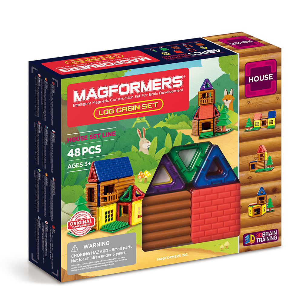 MAGFORMERS磁性建構片-小木屋建造家 (啟發3D空間建構概念)