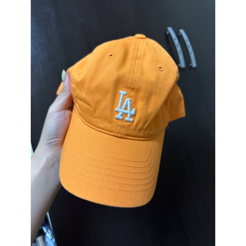 MLB KOREA 老帽 MLB棒球帽 小Logo（橘色 二手九成新）
