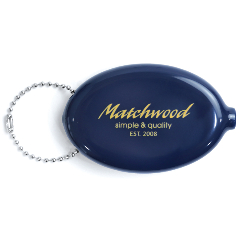 Matchwood Rubber Coin Purse 草寫字體Logo 軟膠零錢包 深藍款 官方賣場