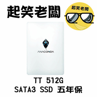 【全新含稅】ANACOMDA 巨蟒 TT 512G SATA3 2.5吋 固態硬碟 SSD 五年保