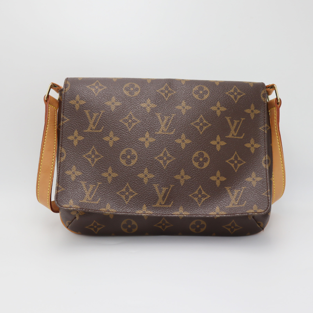 LOUIS VUITTON LV 路易威登 #0504 老花橫式王菲斜背包M51257 二手