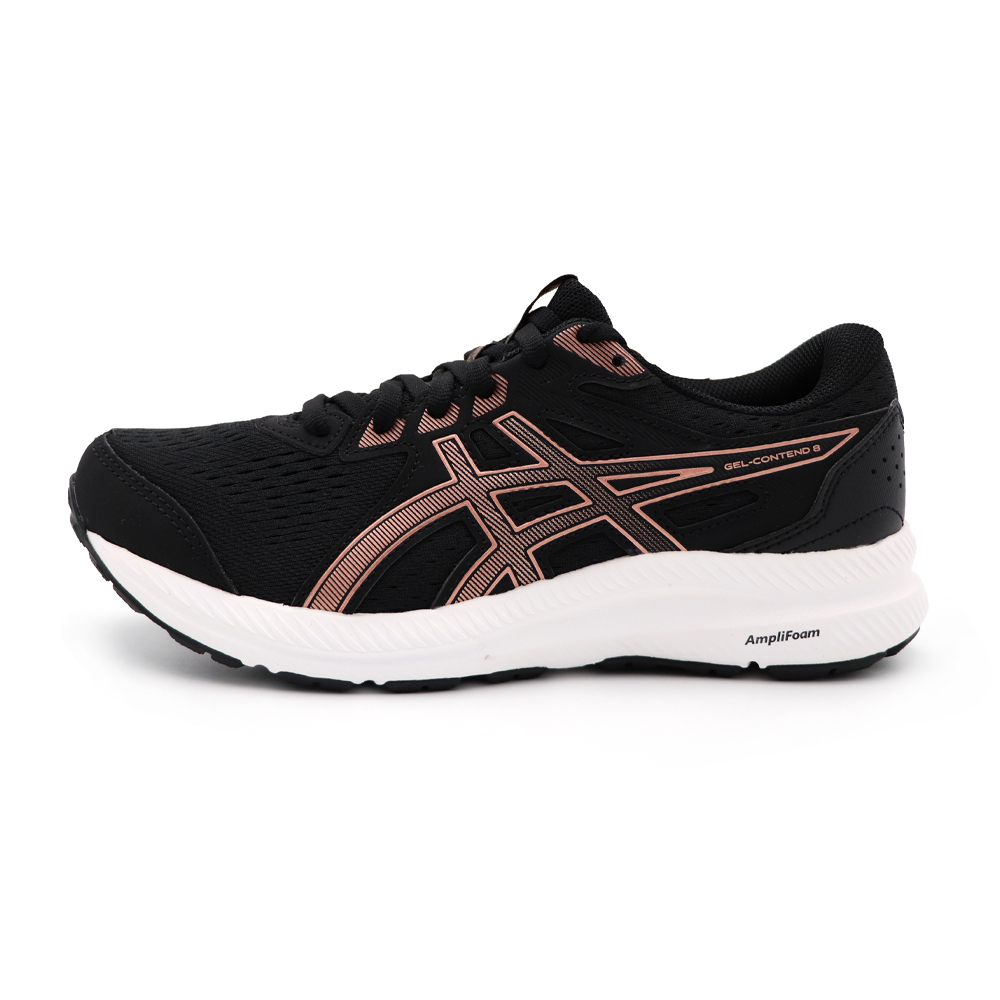 Asics GEL-Contend 8 黑紫 寬楦 運動 慢跑鞋 女款 J2064【新竹皇家1012b561-002】