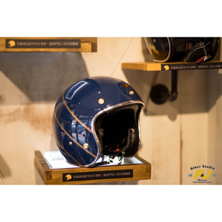 P&J捷寶騎士部品 feture 新發售 feature Andres 系列 內置墨片 四分之三 復古 安全帽 英國藍色