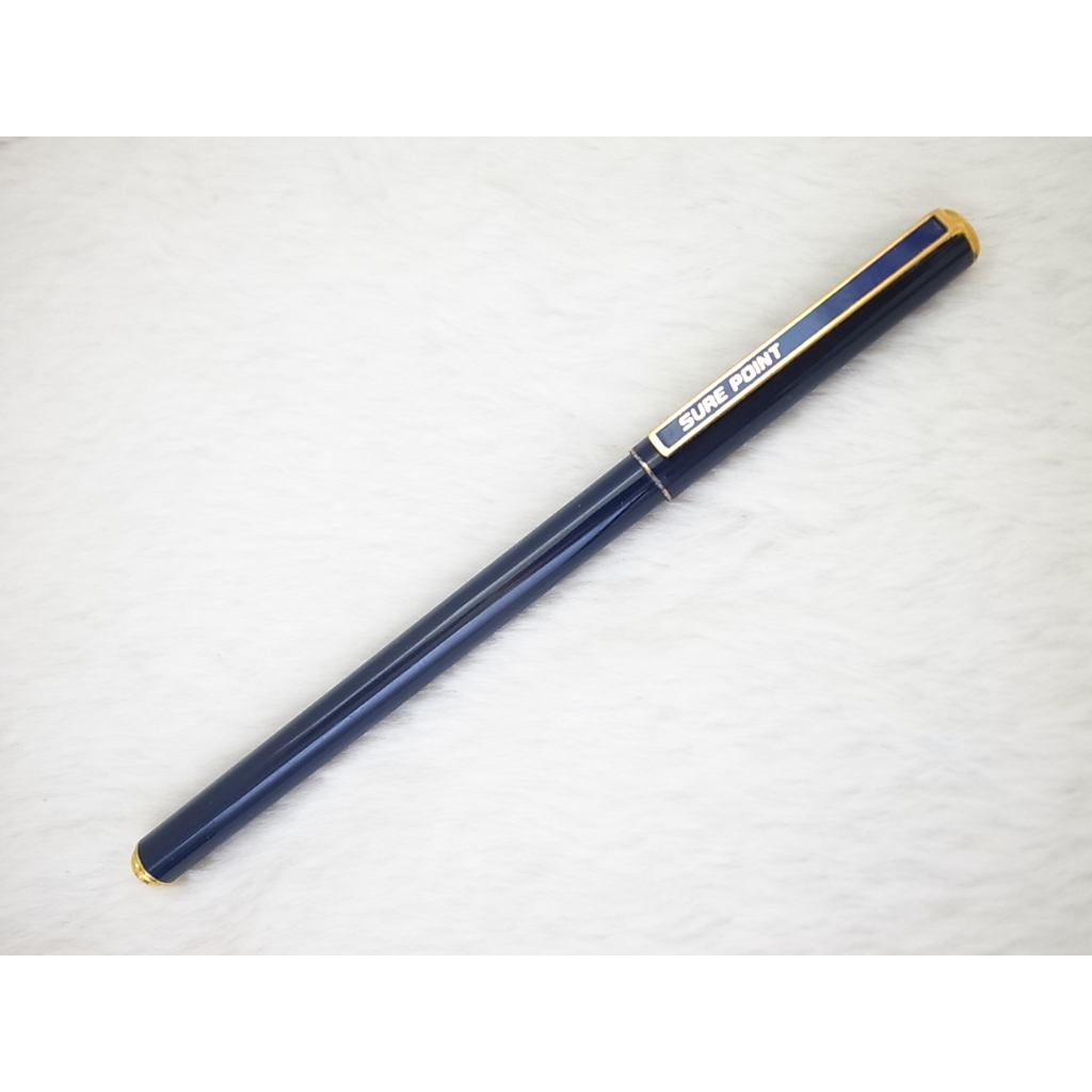 B590 白金 日本製 sure point 藍漆鋼珠筆(8成新)