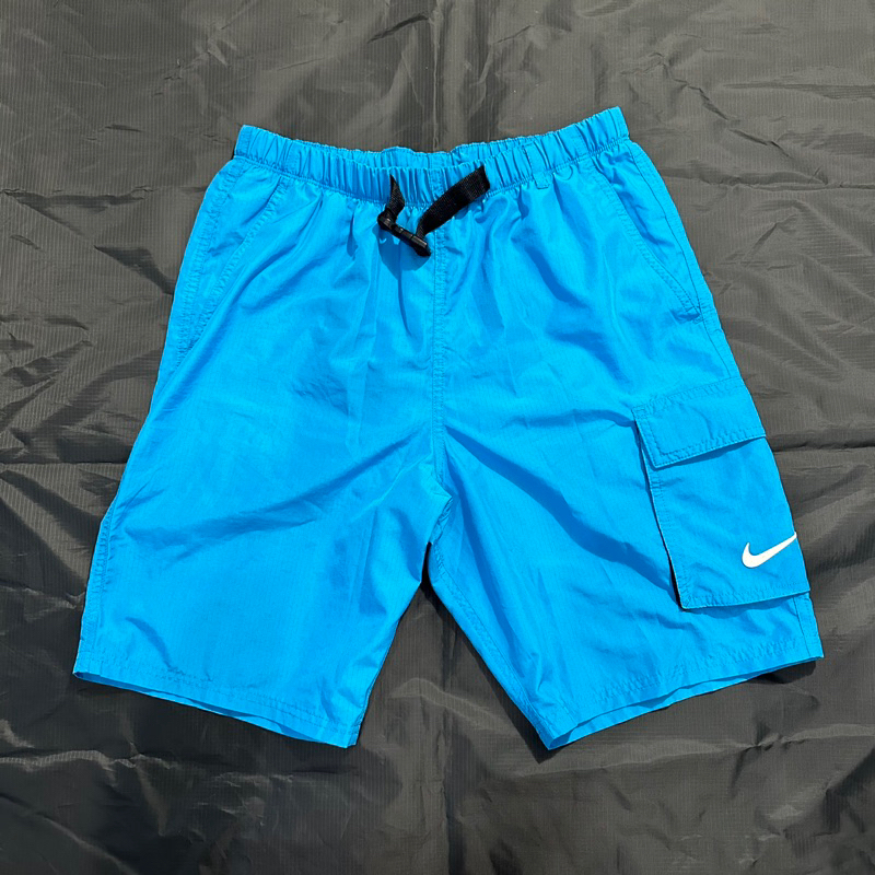 NIKE 日本限定 SWIM CARGO SHORT PANTS 水陸兩用短褲 二手 水藍色 S號