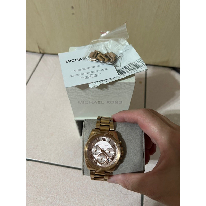 二手Michael Kors mk5503 mk6321 玫瑰金 羅馬 三眼計時 手錶 時尚錶 mk 錶 mk 手錶