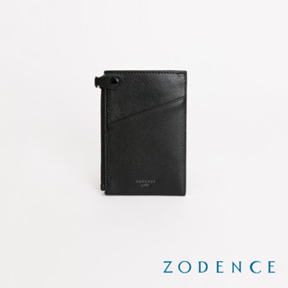 ZODENCE GEOFF進口真皮卡片零錢包 黑