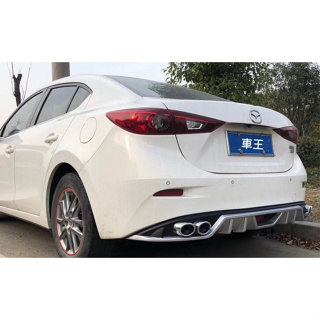 【車王小舖】馬自達3 ALL NEW MAZDA3 馬3 M3 雙出尾管 大包 小包 後包圍 後下巴 後保桿