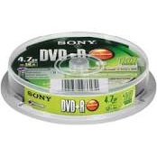SONY DVD+R 16X/4.7GB/120MIN 10入 空白燒錄光碟片16X 4.7 GB10入 pcs10D