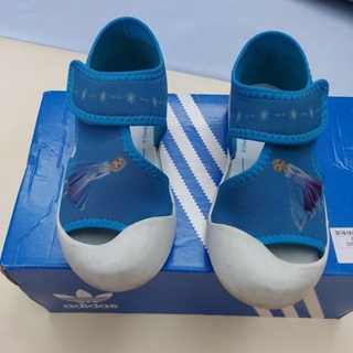 adidas愛迪達 冰雪奇緣Elsa 涼鞋 運動鞋 魔鬼氈 尺寸12k 19公分