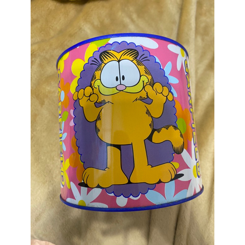 古董收藏 加菲貓Garfield 鐵罐 存錢筒 收納罐 存錢罐