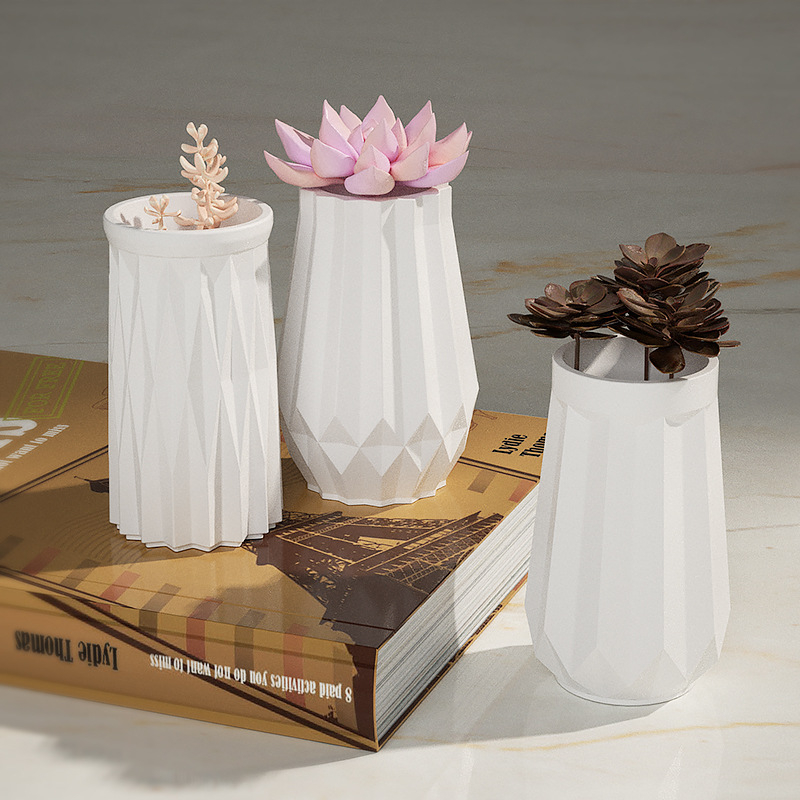 [台灣出貨]🔥折紙花瓶矽膠模具 | DIY 滴膠模具 擴香石模具 手工皂模具 蠟燭模具 水泥模具