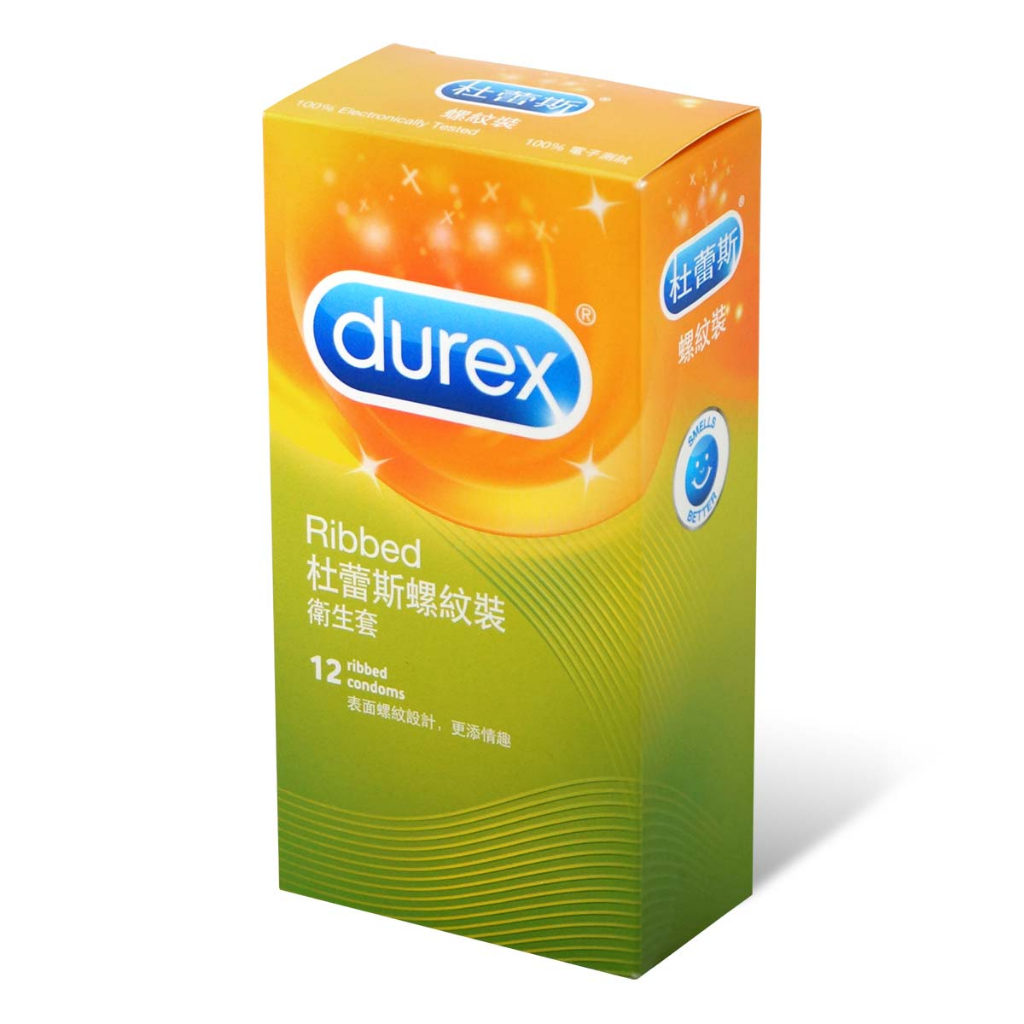 Durex 杜蕾斯 螺紋裝 12 片裝 乳膠保險套【桑普森】