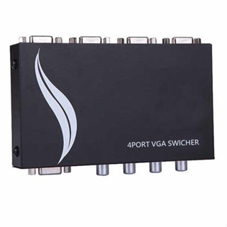 瘋狂買 4 Port VGA Switch按鍵式 高解析寬螢幕切換器 支援熱插拔 不用外加電源 驅動程式 關閉電腦 特價