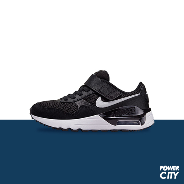 【NIKE】Nike Air Max SYSTM 兒童 運動鞋 魔鬼氈 網布 黑 童鞋 中童 -DQ0285001