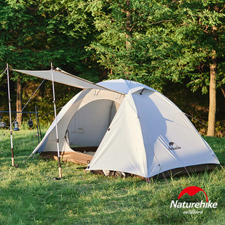 超輕量帳篷 登山帳篷 挪客 Naturehike 雲川2 210T塗銀超輕量 雙人帳篷 慄杏白/淺咖棕 露營 登山 野營