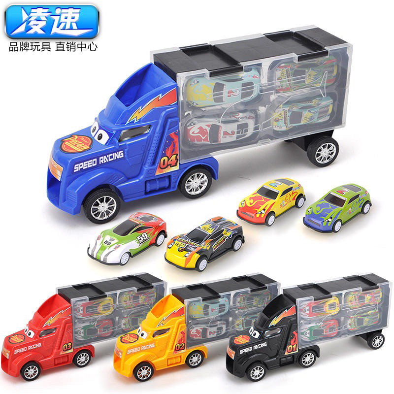 【炙哥】手提汽車 貨櫃車 生日禮物 兒童玩具 火柴盒小汽車   回力車 玩具車 玩具