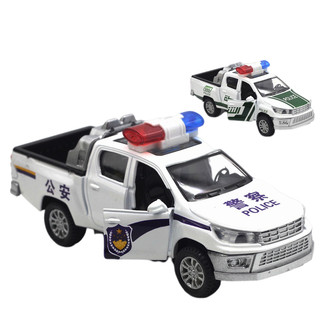 🌈1:32仿卡警車，迪拜警車，回力聲光開門設計，合金車模型！