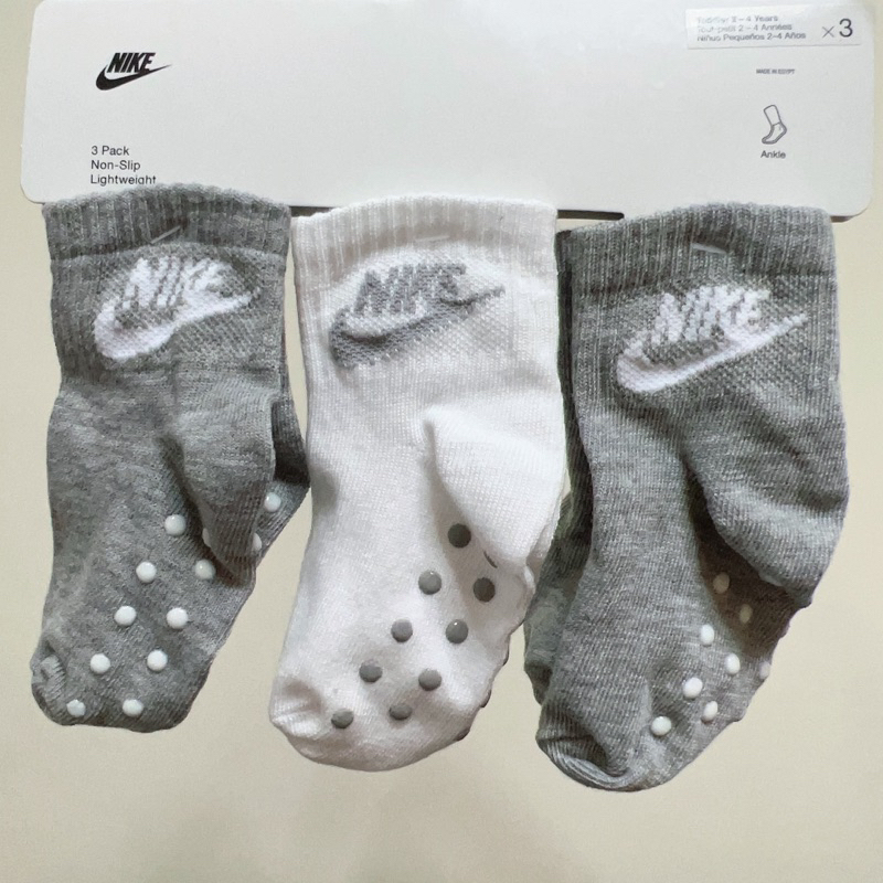 美國代購｜Nike logo 3入防滑襪子 nike 幼童 兒童 襪子 嬰兒襪子 短襪 寶寶襪子