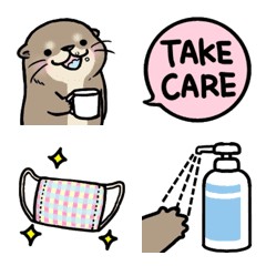 Line日本🇯🇵表情貼∣"Kawauso-san" Emoji(vs. covid-19)