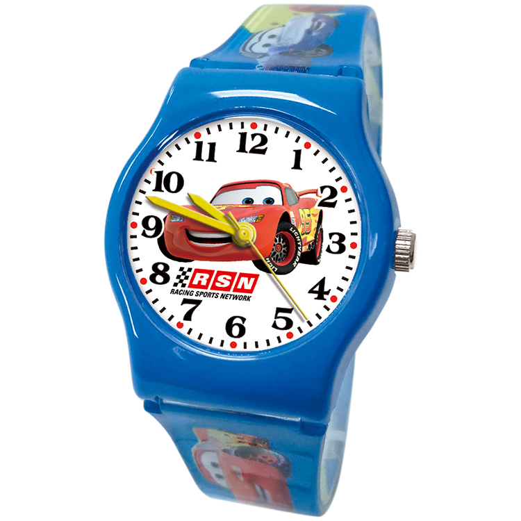 迪士尼皮克斯_極速麥坤藍色 卡通手錶 正版授權 學習時間 兒童手錶(中型)C5