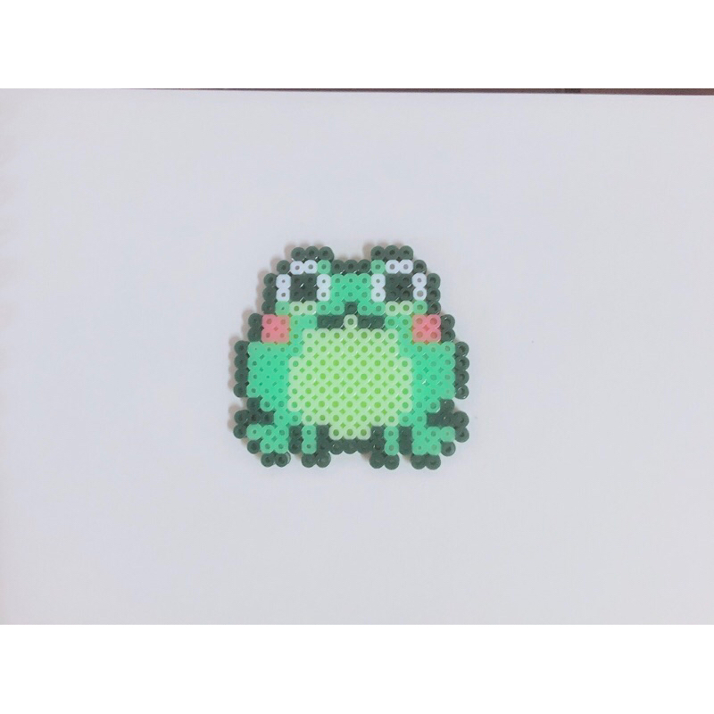 拼豆綠色可愛小青蛙材料包2.6mm拼豆益智遊戲