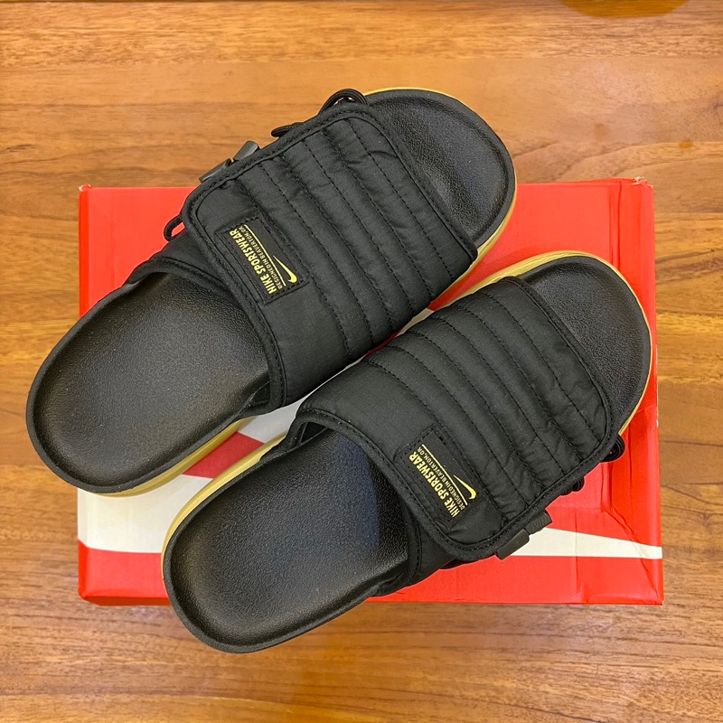 NIKE ASUNA 2 SLIDE焦糖黑麵包拖鞋DC1457-004(全新盒損US7 25cm)