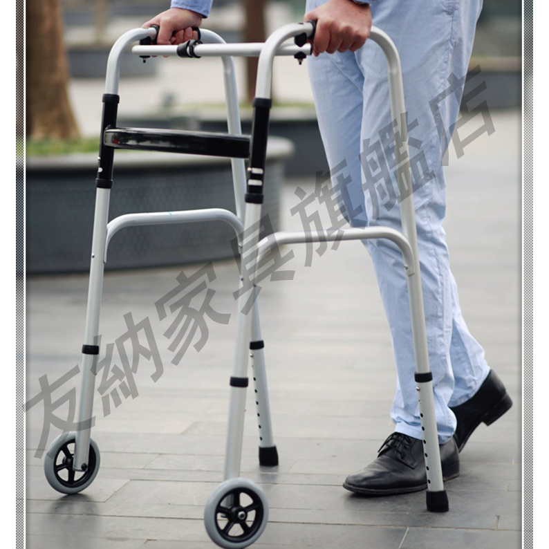 友納家具旗艦店：老人助步車小手推車代步車老年人助力可坐輕便折疊防摔移步車