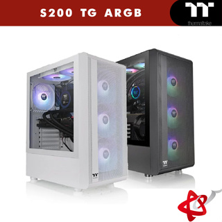 Thermaltake 曜越 鋼煉 S200 TG ARGB 強化玻璃中直立式 電競 機殼 黑/白