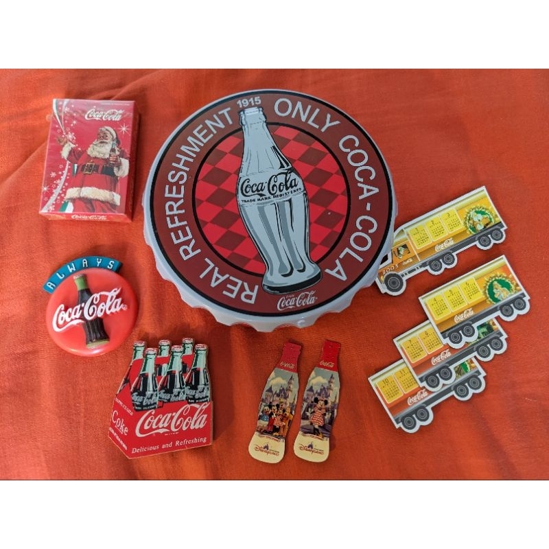 絕版 可口可樂 收藏紀念品 coca cola 撲克牌 磁鐵 餐盒