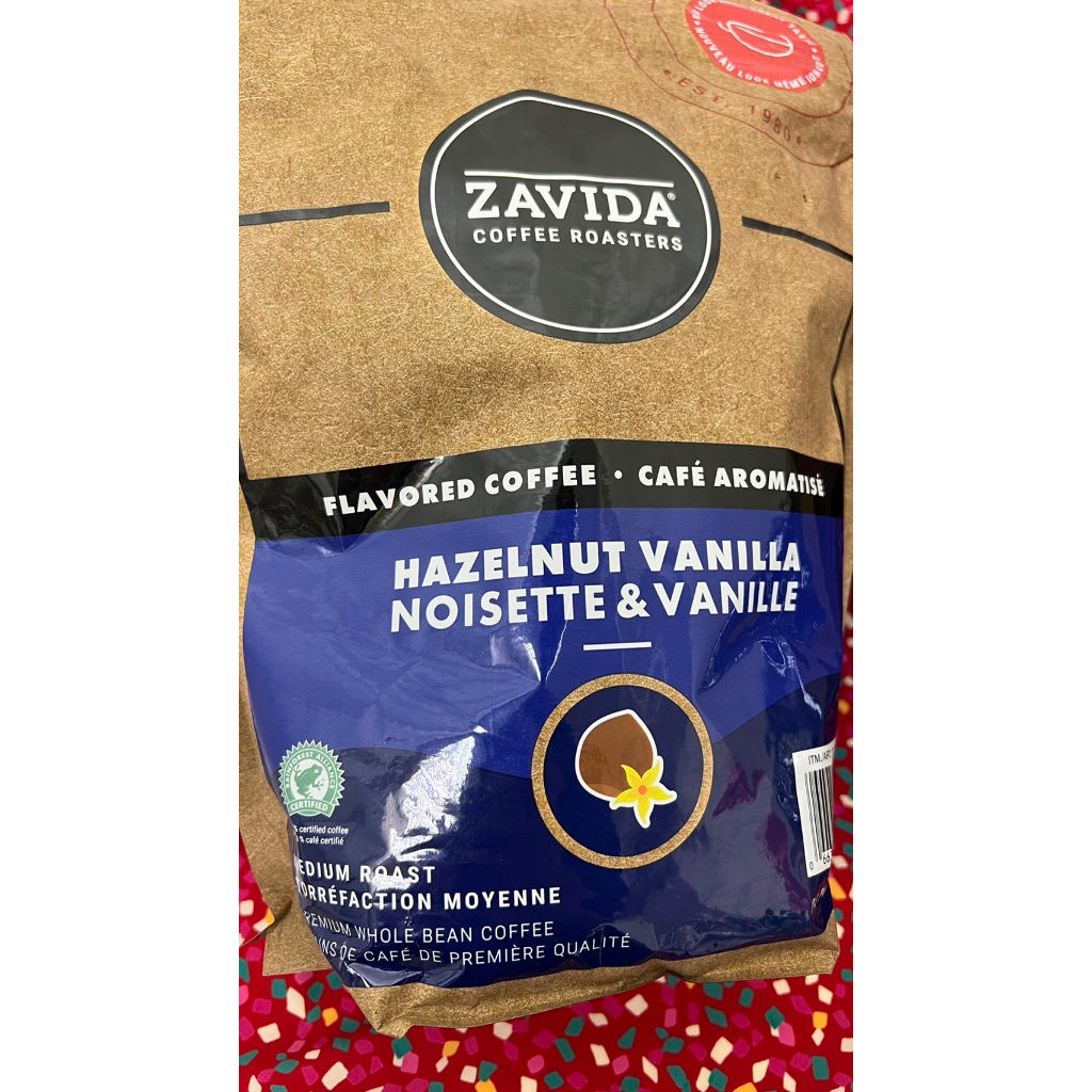 加拿大 ZAVIDA 雅菲達 榛果香草咖啡豆 2磅(約907g)