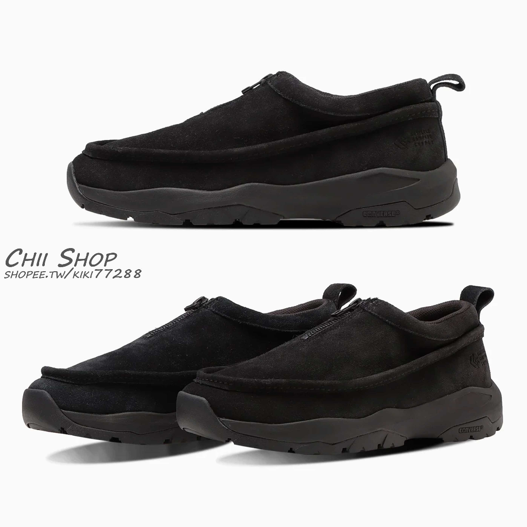 【CHII】日本限定 Converse CFT CP 戶外鞋 麂皮皮革 拉鍊懶人鞋 黑色