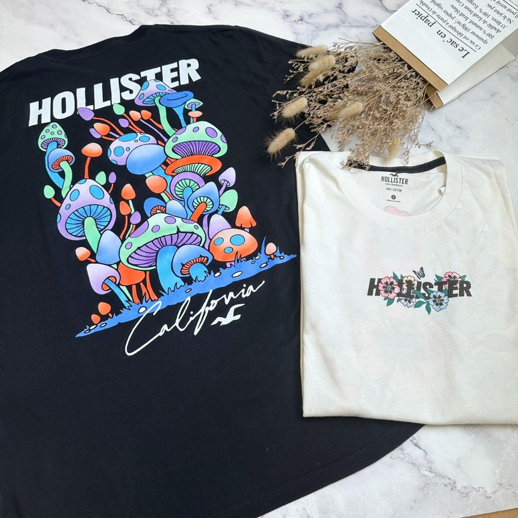 Hollister HCO  短袖t恤 背後花卉/蘑菇 海鷗  大LOGO 衣服 短TEE 上衣 素t