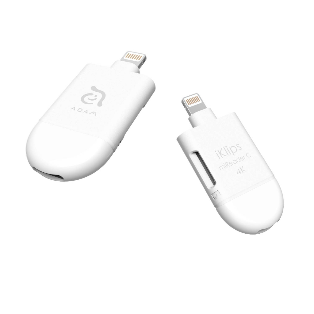 亞果iKlips miReader C 雙向Lightning &amp; USB-C讀卡機 白色 - APPLE裝置專用