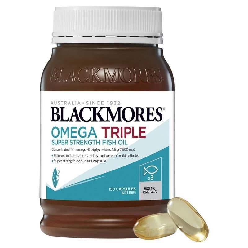 🐨澳洲代購- Blackmores 三倍濃縮 無味野生魚油1500mg 150 粒