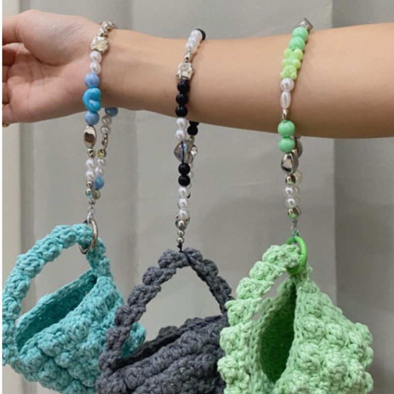 彩色/珍珠/串珠手機繩掛鍊，韓國女星愛用款
