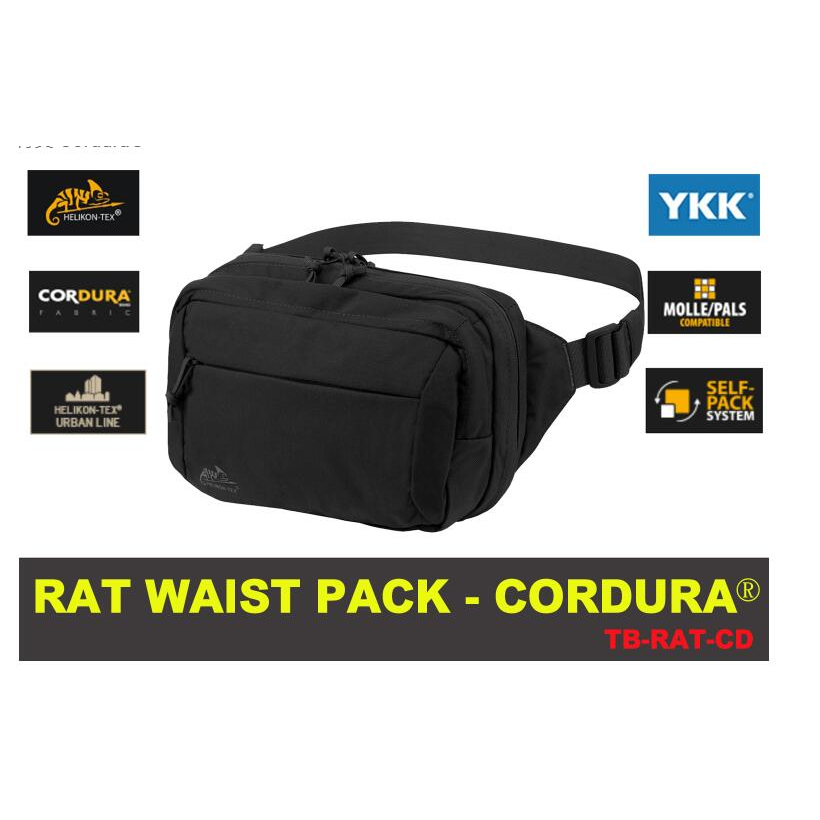 【翔準】🔥正版品牌🦎Helikon🦎 黑色 RAT WAIST PACK - CORDURA® Helikon-Tex