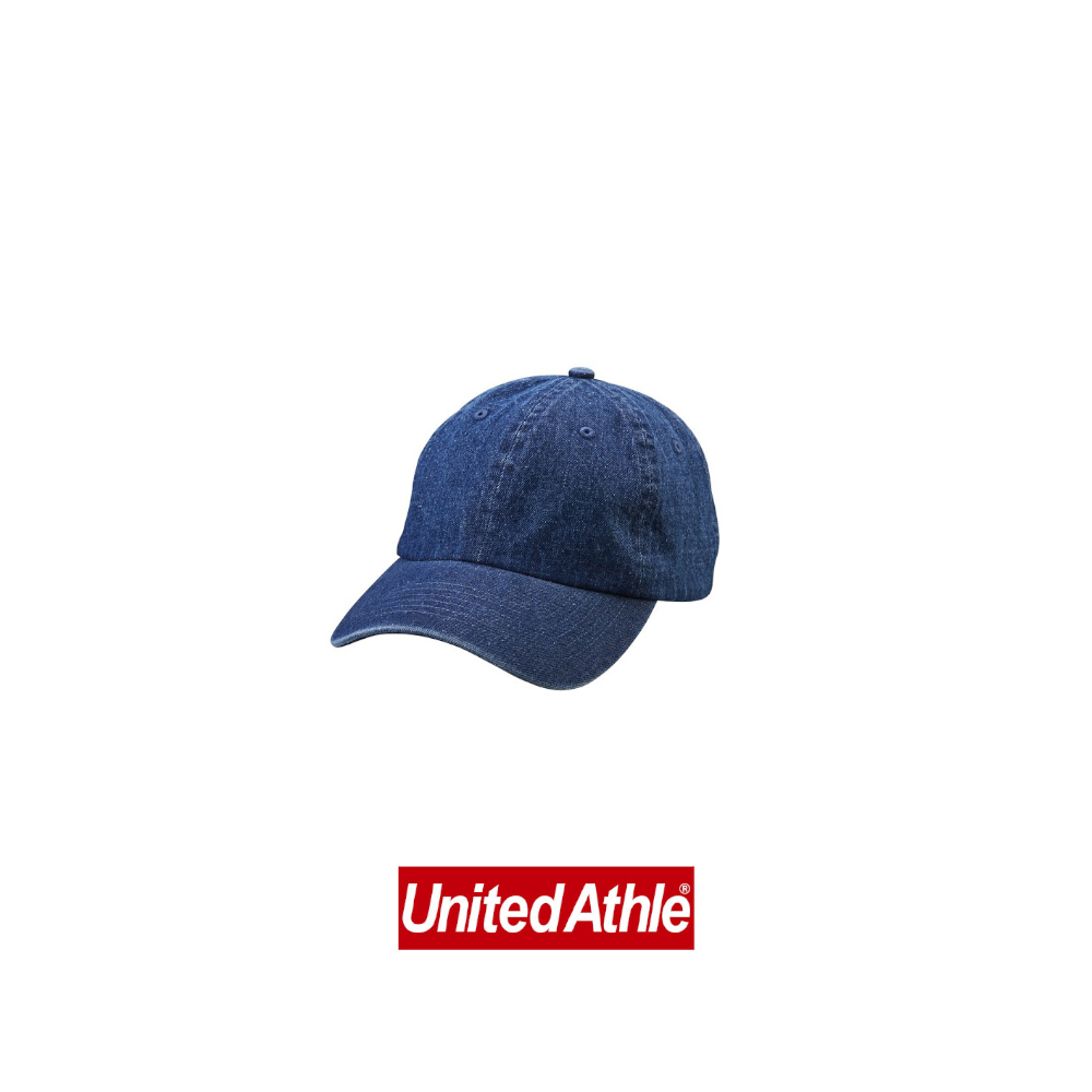 United Athle 素色 帽子 鴨舌帽  水洗 丹寧藍  3967101-573
