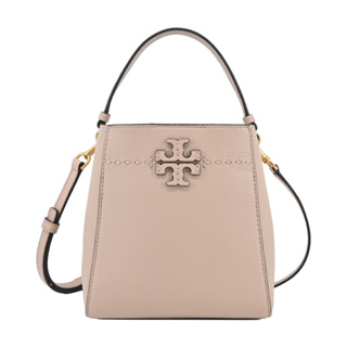 TORY BURCH MCGRAW 荔枝紋雙T LOGO手提/斜背水桶包｜100%原廠真品｜JS Maxx官方旗艦館