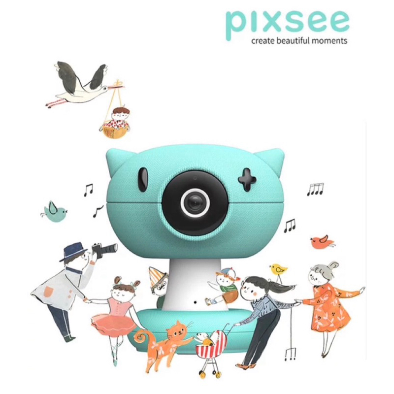 [ 全新 ] Pixsee 寶寶智慧攝影機，含五合一成長支架組