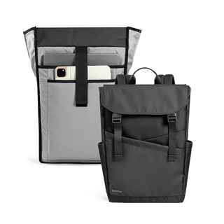 【Tomtoc】商務系列 • 幾何雙肩包 月岩灰/石墨黑 後背包 筆電包 電腦包