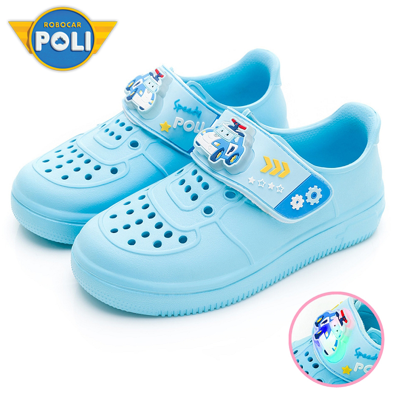 POLI 波力 電燈洞洞鞋 涼鞋 童鞋 鞋 休閒鞋 雨鞋 男童鞋 韓國poli 正版 台灣製造