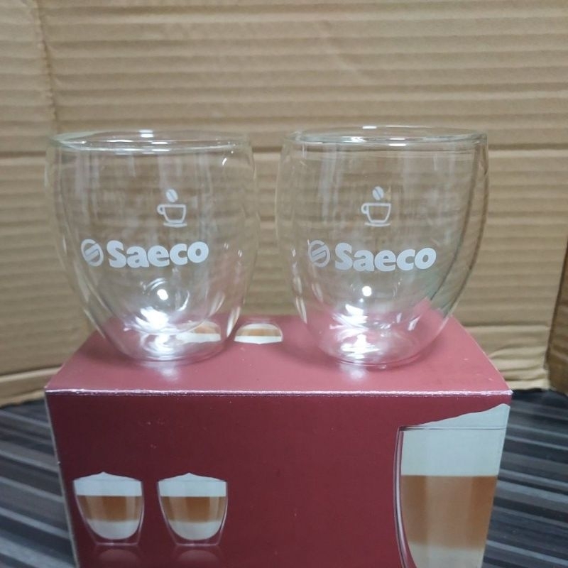 飛利浦saeco雙層隔熱咖啡杯250ml/2入