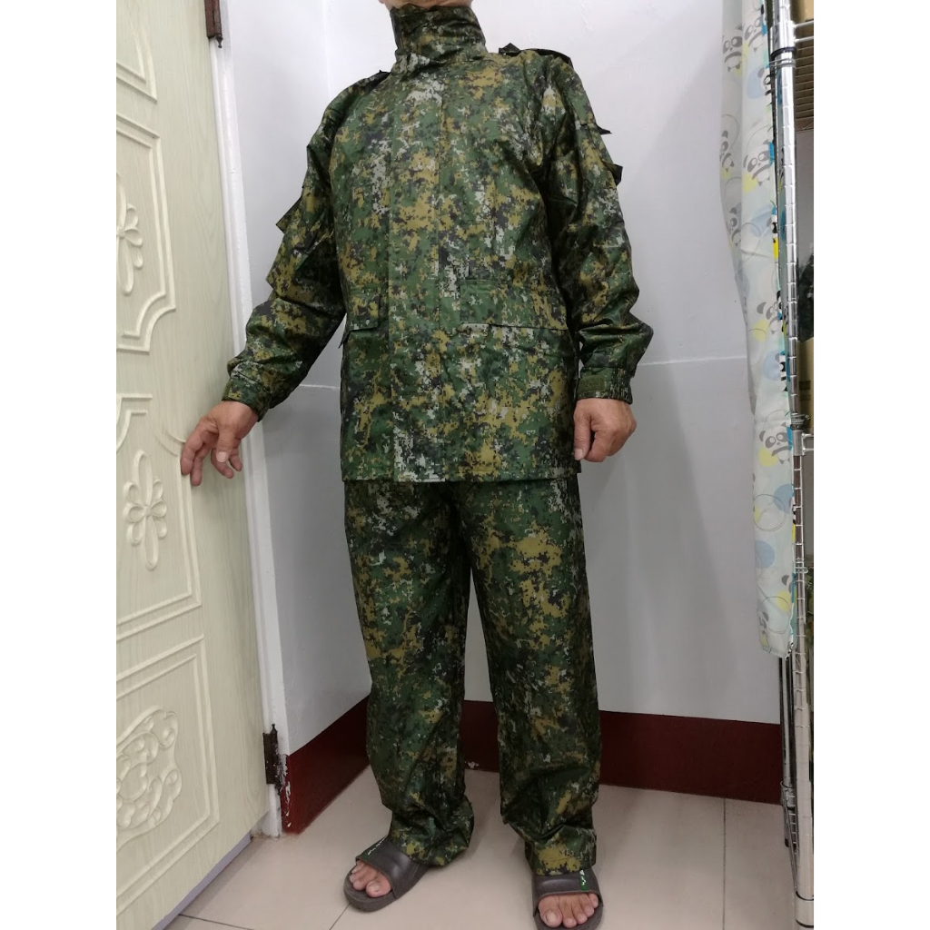 數位迷彩 雨衣 兩件式 兩截式 國軍