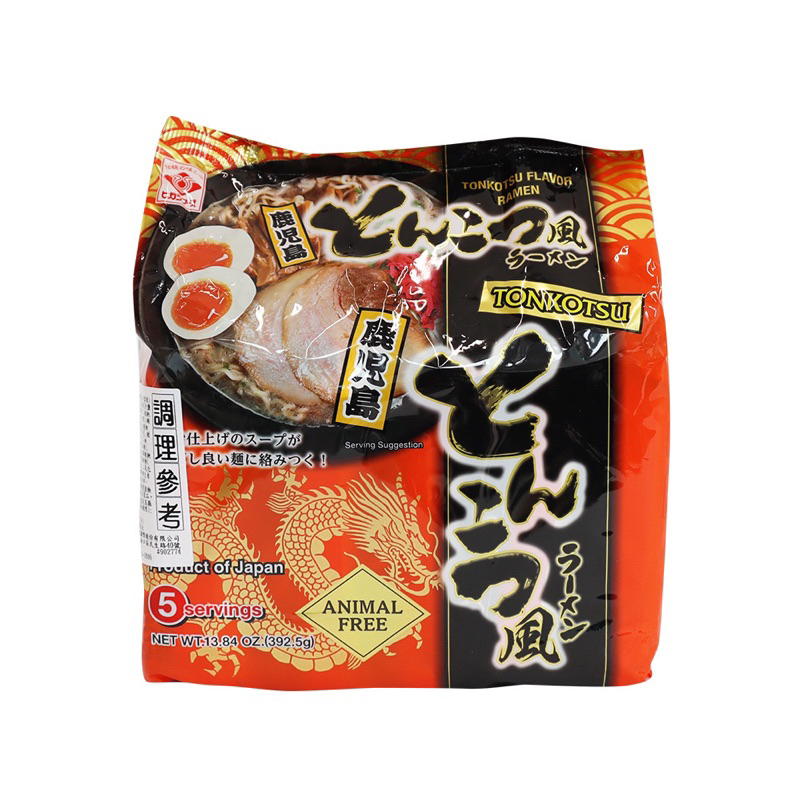 ［現貨］東丸 鹿兒島辣味豚骨拉麵5袋入 日本拉麵 日本泡麵 辛豚骨拉麵 原味豚骨拉麵