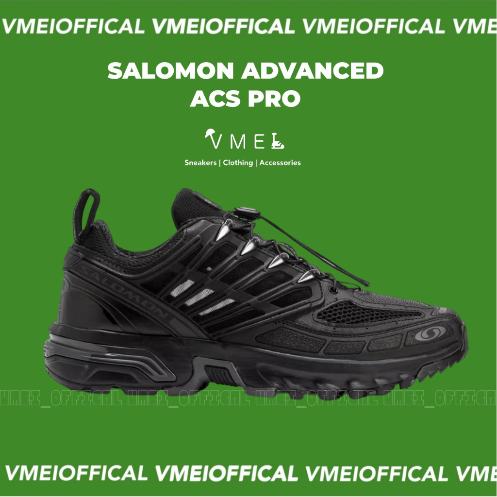 【VMEI】SALOMON ACS PRO 戶外跑鞋 越野跑鞋 機能 休閒 運動鞋 全黑