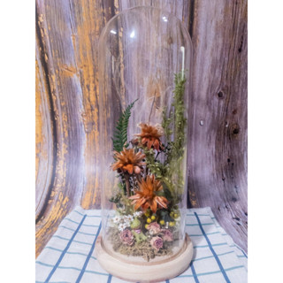 乾燥花小夜燈#生日禮物#交換禮物#店面擺飾#婚禮小物#永生花玻璃罩#攝影小物#畢業禮物#母親節禮物