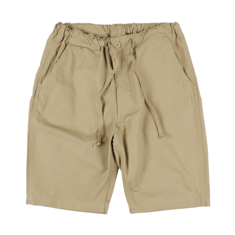 日本orSlow New Yorker Shorts防撕面料鬆緊綁帶休閒短褲