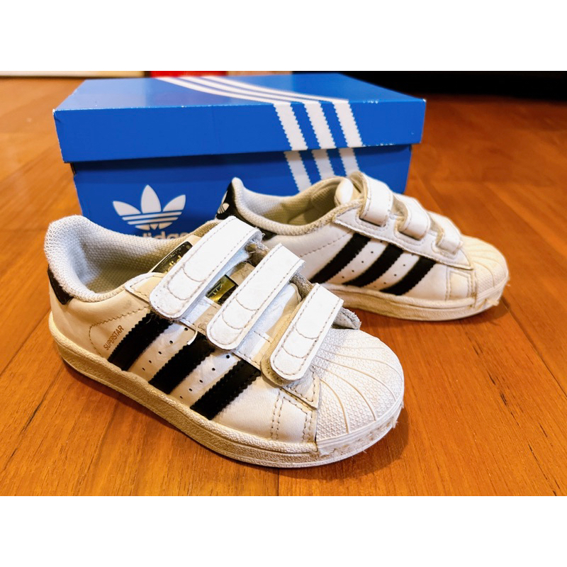 愛迪達 Adidas superstar 經典黑白款金標貝殼鞋/童鞋 球鞋16.5